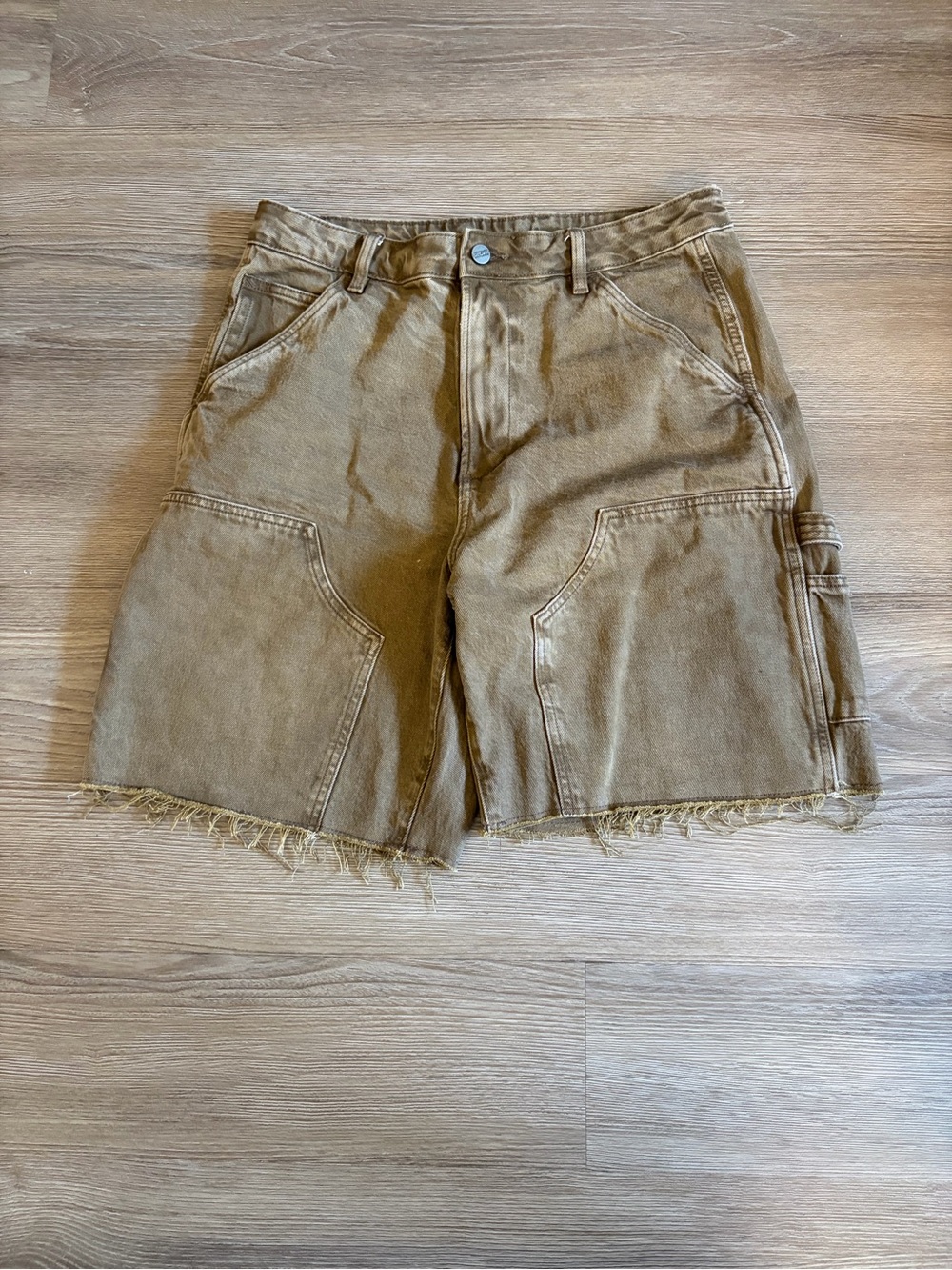 Zara cargo baggy washed brown shorts size 32 men